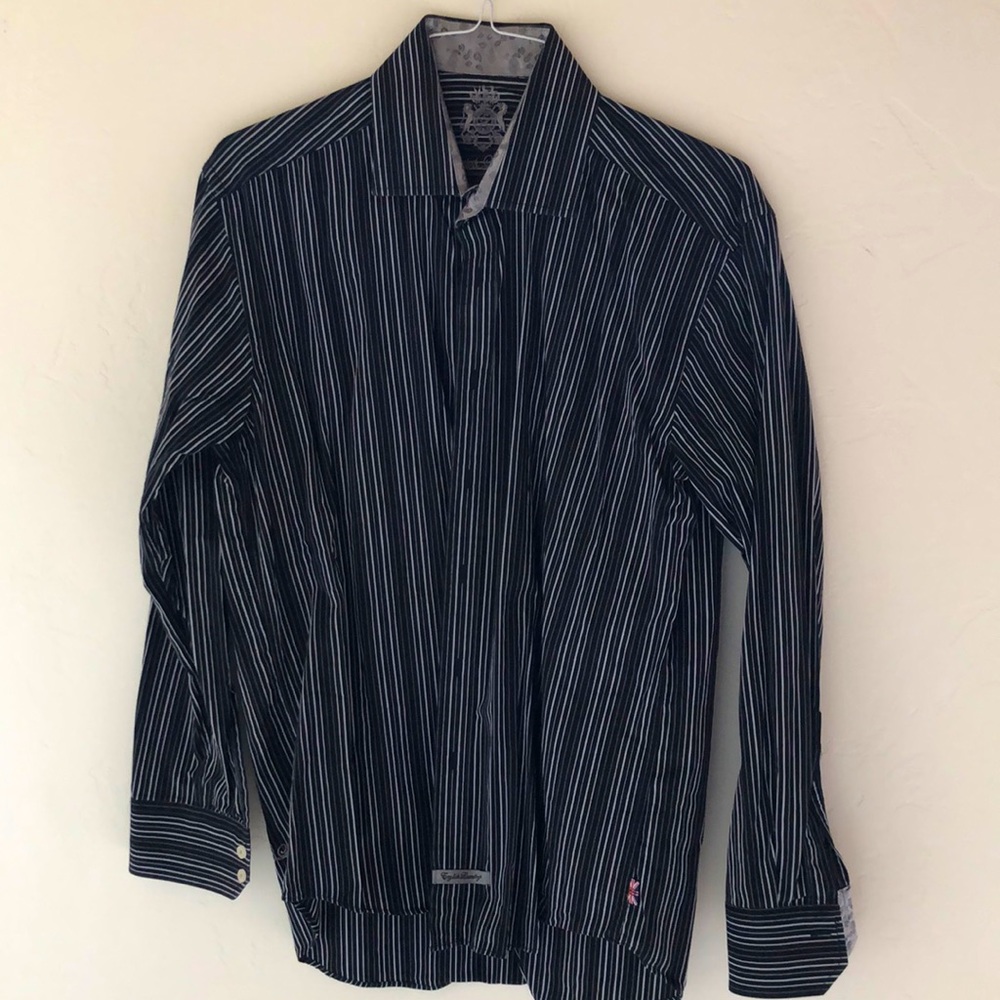 English Laundry striped dress shirt size 16 34/35